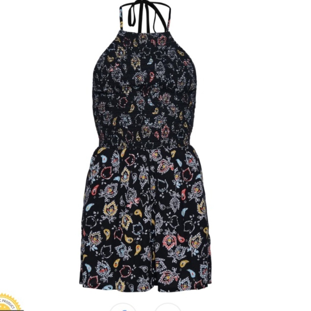 Superdry Boho Paisley Halter Romper Sz 10 Vacation Resort Wear Western Flare